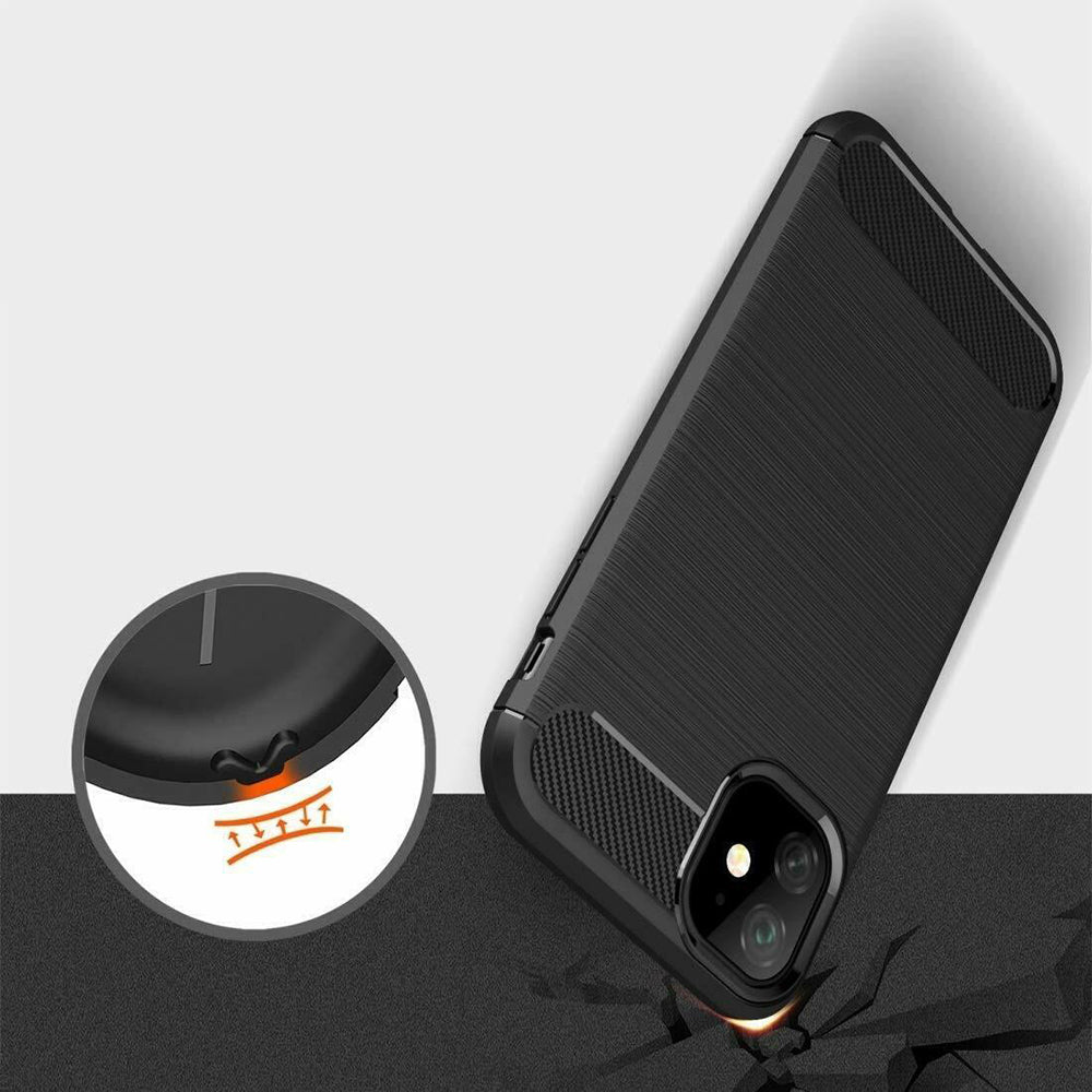 Θήκη για Apple iPhone 12 mini, Techsuit, Carbon, Μαύρο