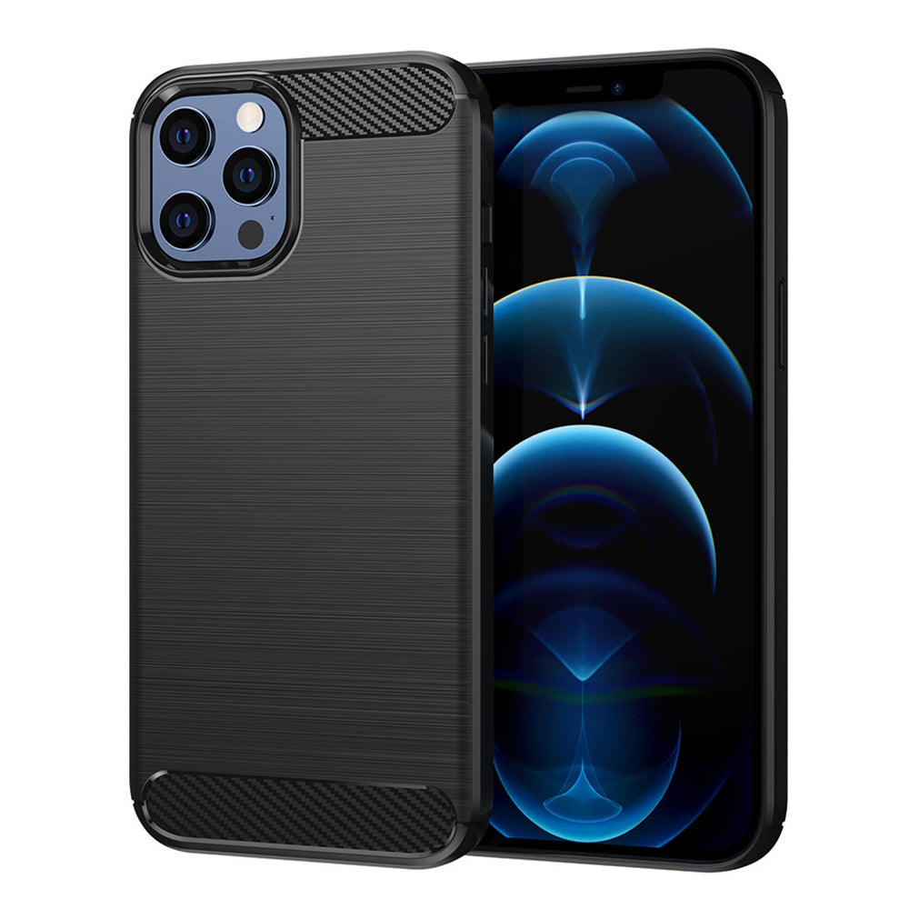 Θήκη για Apple iPhone 12 Pro Max, Techsuit, Άνθρακας, Μαύρο