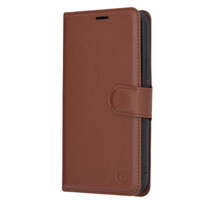 Θήκη για Apple iPhone 12 Pro, Techsuit, Leather Folio, Καφέ