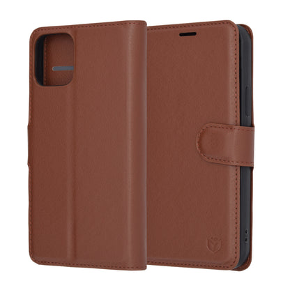 Θήκη για Apple iPhone 12 Pro, Techsuit, Leather Folio, Καφέ