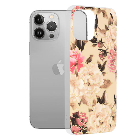 Θήκη για Apple iPhone 13 Pro Max, Techsuit, Marble, Μπεζ
