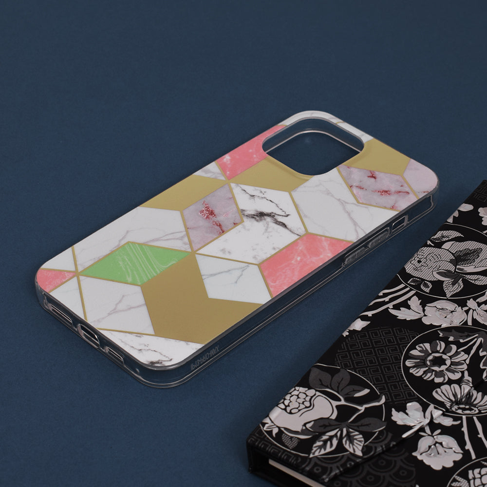 Θήκη για Apple iPhone 13 Pro Max, Techsuit, Marble, Μωβ