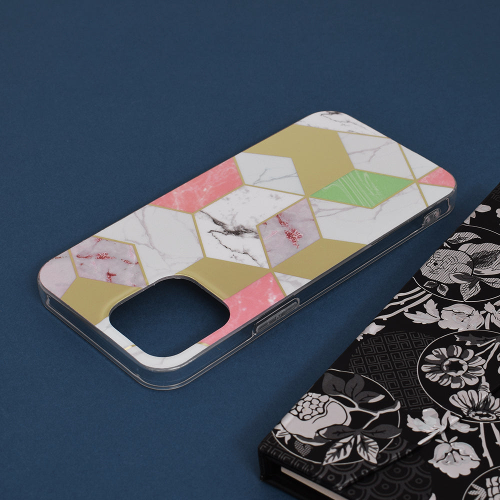 Θήκη για Apple iPhone 13 Pro Max, Techsuit, Marble, Μωβ
