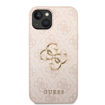 Θήκη για Apple iPhone 14, Guess, 4G Metal Logo, Ροζ