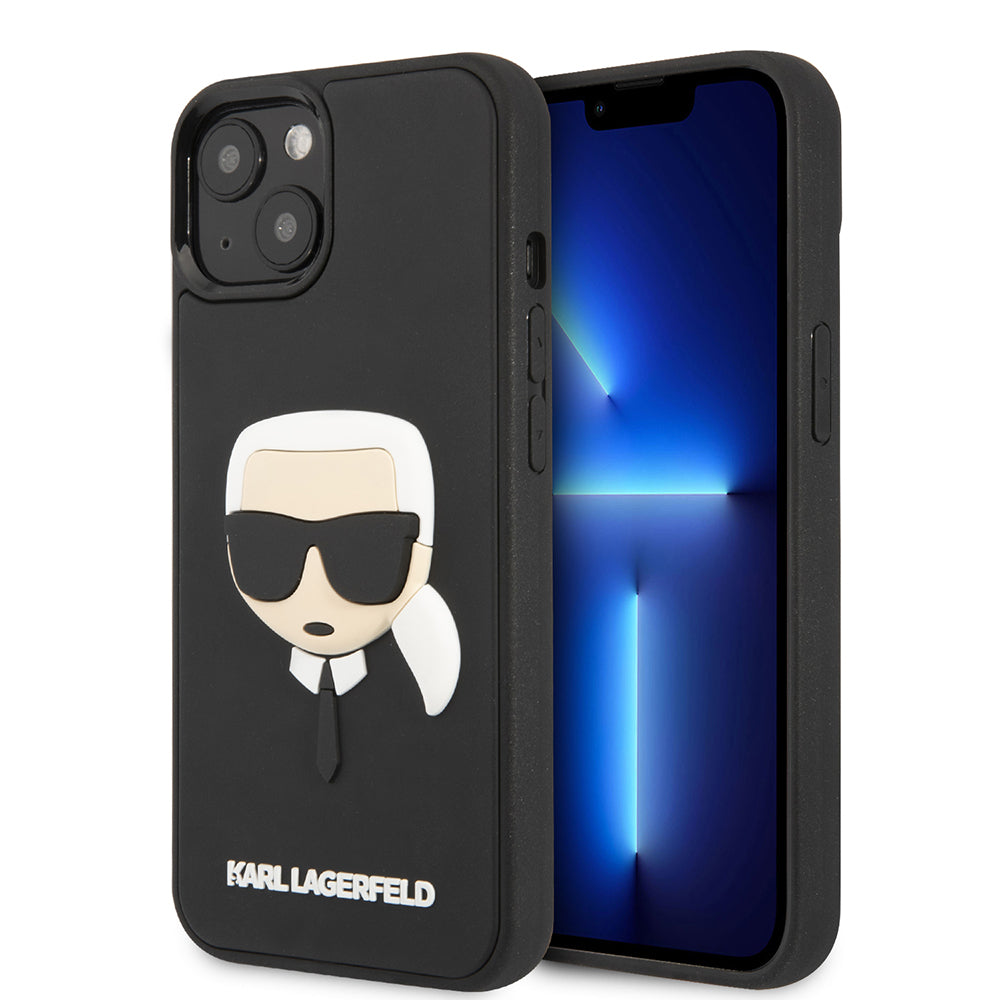 Θήκη για Apple iPhone 14 Plus, Karl Lagerfeld, 3D Rubber Karl's Head, Μαύρη