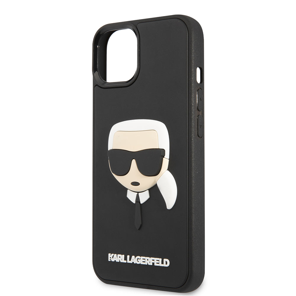 Θήκη για Apple iPhone 14 Plus, Karl Lagerfeld, 3D Rubber Karl's Head, Μαύρη