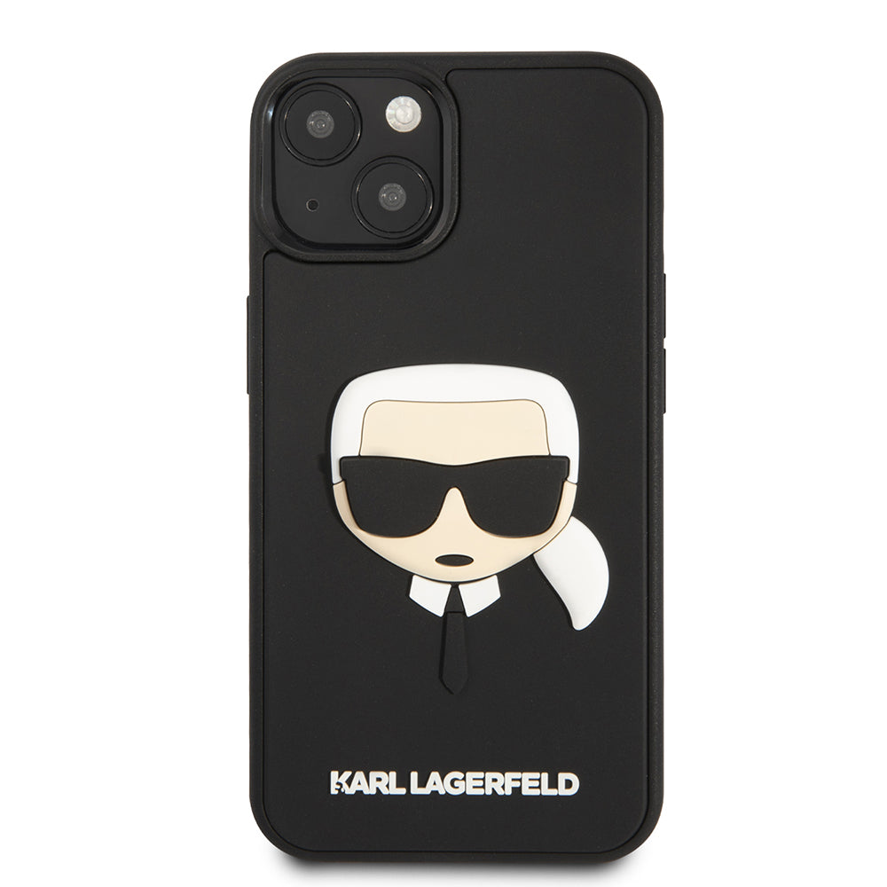 Θήκη για Apple iPhone 14 Plus, Karl Lagerfeld, 3D Rubber Karl's Head, Μαύρη