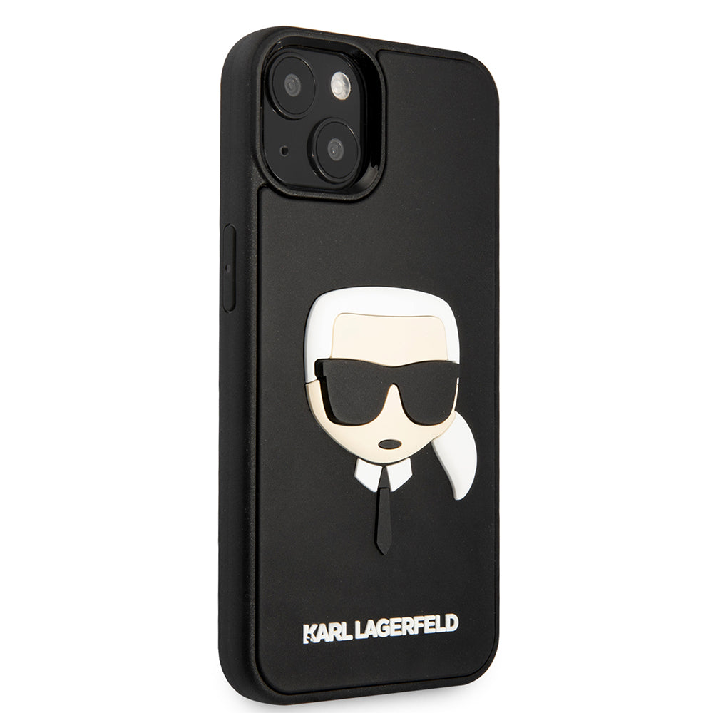 Θήκη για Apple iPhone 14 Plus, Karl Lagerfeld, 3D Rubber Karl's Head, Μαύρη