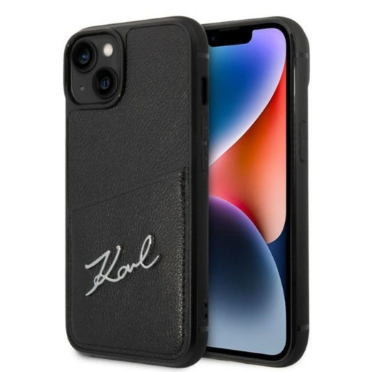 Θήκη για Apple iPhone 14 Plus, Karl Lagerfeld, Cardslots Signature Logo, Μαύρη