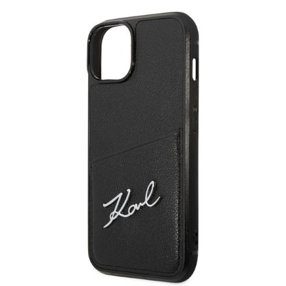 Θήκη για Apple iPhone 14 Plus, Karl Lagerfeld, Cardslots Signature Logo, Μαύρη