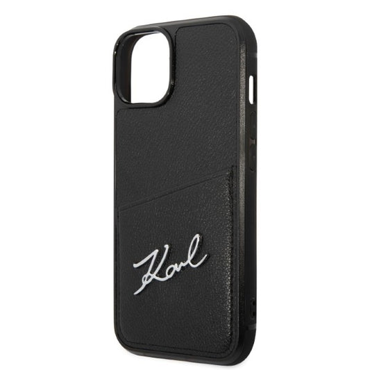 Θήκη για Apple iPhone 14 Plus, Karl Lagerfeld, Cardslots Signature Logo, Μαύρη