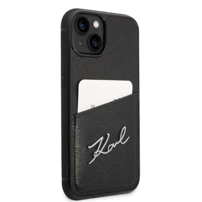 Θήκη για Apple iPhone 14 Plus, Karl Lagerfeld, Cardslots Signature Logo, Μαύρη