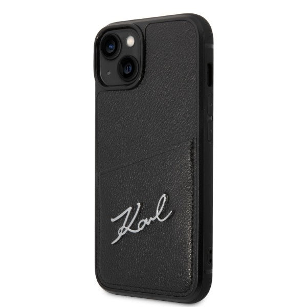 Θήκη για Apple iPhone 14 Plus, Karl Lagerfeld, Cardslots Signature Logo, Μαύρη