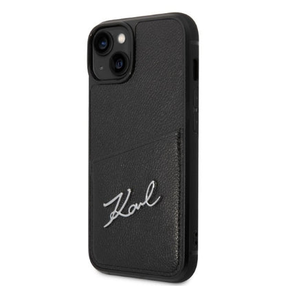 Θήκη για Apple iPhone 14 Plus, Karl Lagerfeld, Cardslots Signature Logo, Μαύρη