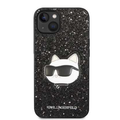 Θήκη για Apple iPhone 14 Plus, Karl Lagerfeld, Glitter Choupette Patch, Μαύρη