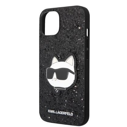 Θήκη για Apple iPhone 14 Plus, Karl Lagerfeld, Glitter Choupette Patch, Μαύρη