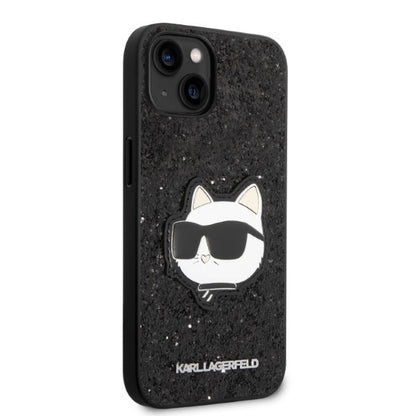 Θήκη για Apple iPhone 14 Plus, Karl Lagerfeld, Glitter Choupette Patch, Μαύρη
