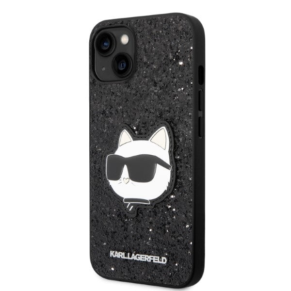 Θήκη για Apple iPhone 14 Plus, Karl Lagerfeld, Glitter Choupette Patch, Μαύρη