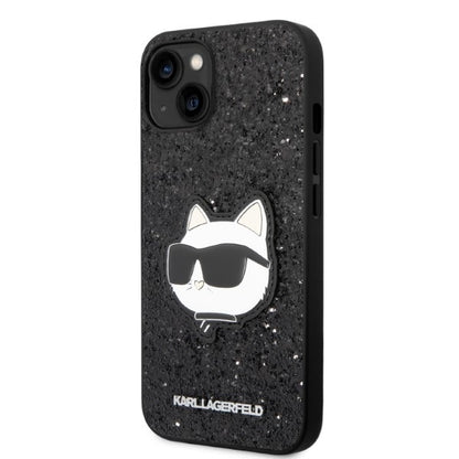 Θήκη για Apple iPhone 14 Plus, Karl Lagerfeld, Glitter Choupette Patch, Μαύρη