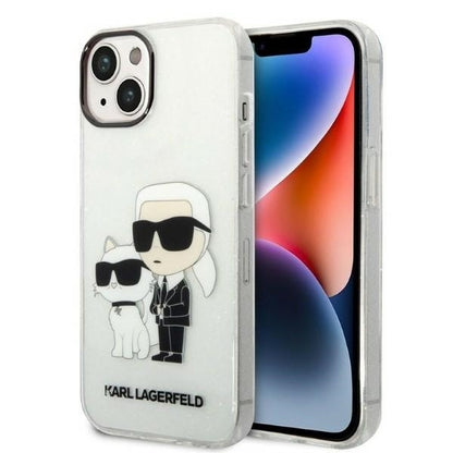 Θήκη για Apple iPhone 14 Plus, Karl Lagerfeld, Glitter Karl & Choupette, Διάφανη