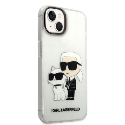 Θήκη για Apple iPhone 14 Plus, Karl Lagerfeld, Glitter Karl & Choupette, Διάφανη