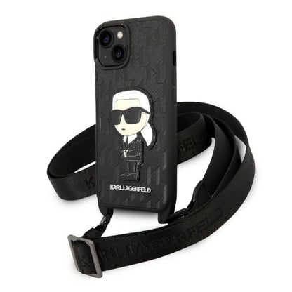 Θήκη για Apple iPhone 14 Plus, Karl Lagerfeld, Monogram Ikonik Karl, Λευκή