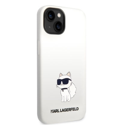 Θήκη για Apple iPhone 14 Plus, Karl Lagerfeld, Silicone Choupette, Λευκή