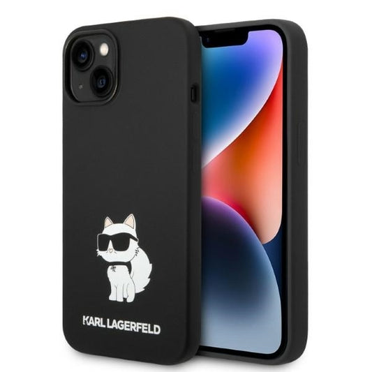 Θήκη για Apple iPhone 14 Plus, Karl Lagerfeld, Silicone Choupette, Μαύρη