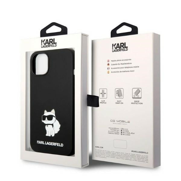 Θήκη για Apple iPhone 14 Plus, Karl Lagerfeld, Silicone Choupette, Μαύρη