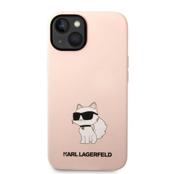 Θήκη για Apple iPhone 14 Plus, Karl Lagerfeld, Silicone Choupette, Ροζ