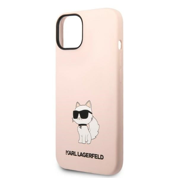 Θήκη για Apple iPhone 14 Plus, Karl Lagerfeld, Silicone Choupette, Ροζ