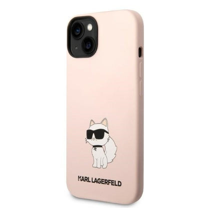 Θήκη για Apple iPhone 14 Plus, Karl Lagerfeld, Silicone Choupette, Ροζ