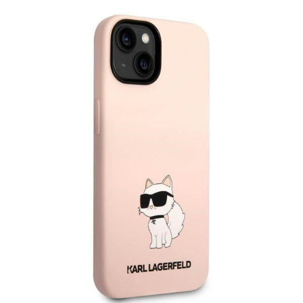 Θήκη για Apple iPhone 14 Plus, Karl Lagerfeld, Silicone Choupette, Ροζ