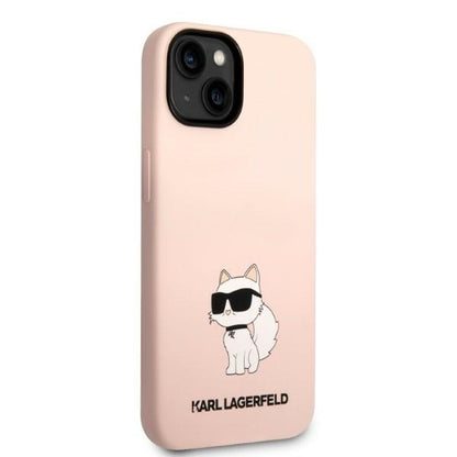 Θήκη για Apple iPhone 14 Plus, Karl Lagerfeld, Silicone Choupette, Ροζ