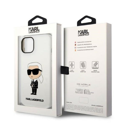 Θήκη για Apple iPhone 14 Plus, Karl Lagerfeld, Silicone Ikonik Karl, Λευκή