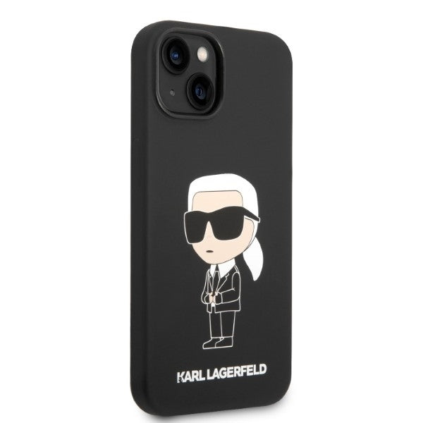Θήκη για Apple iPhone 14 Plus, Karl Lagerfeld, Silicone Ikonik Karl, Μαύρη