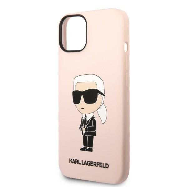 Θήκη για Apple iPhone 14 Plus, Karl Lagerfeld, Silicone Ikonik Karl, Ροζ