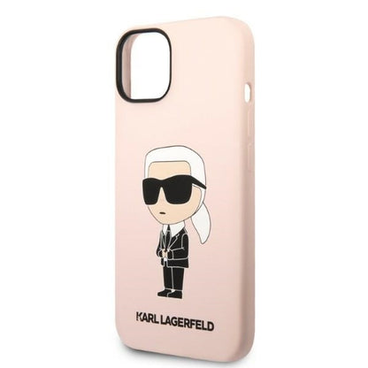 Θήκη για Apple iPhone 14 Plus, Karl Lagerfeld, Silicone Ikonik Karl, Ροζ
