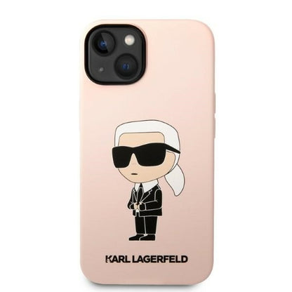Θήκη για Apple iPhone 14 Plus, Karl Lagerfeld, Silicone Ikonik Karl, Ροζ