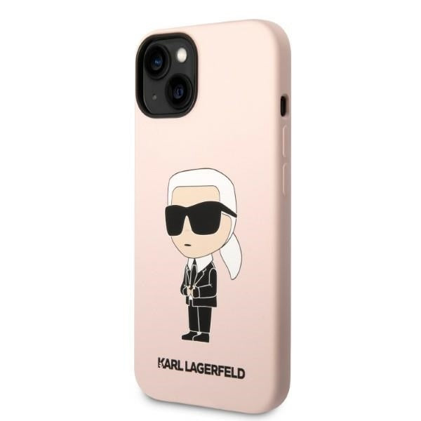 Θήκη για Apple iPhone 14 Plus, Karl Lagerfeld, Silicone Ikonik Karl, Ροζ