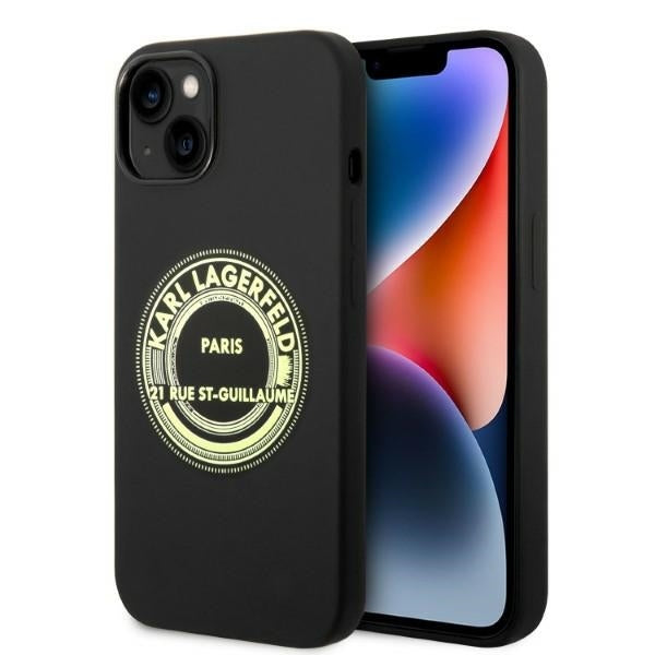 Θήκη για Apple iPhone 14 Plus, Karl Lagerfeld, Σιλικόνη RSG, Μαύρη