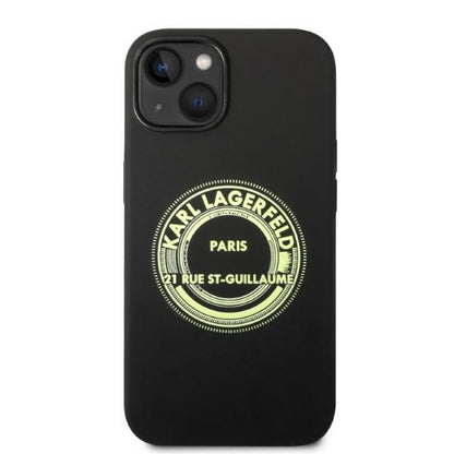 Θήκη για Apple iPhone 14 Plus, Karl Lagerfeld, Σιλικόνη RSG, Μαύρη