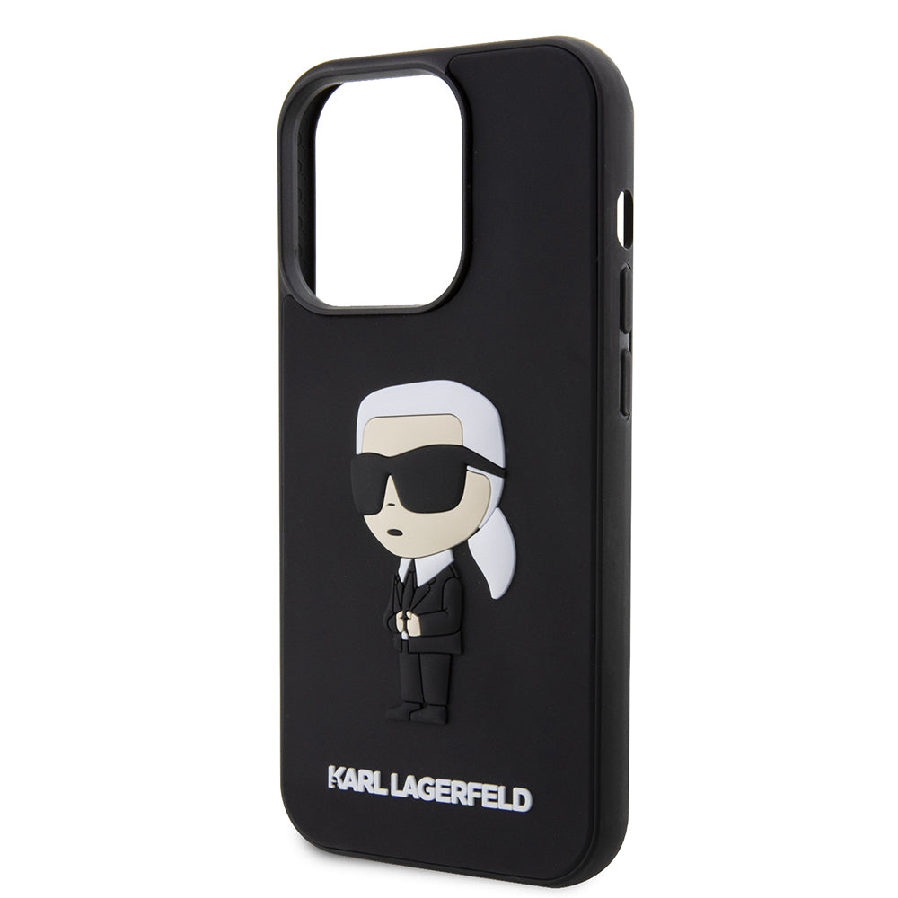 Θήκη για Apple iPhone 14 Pro, Karl Lagerfeld, 3D Rubber Ikonik Karl, Μαύρη