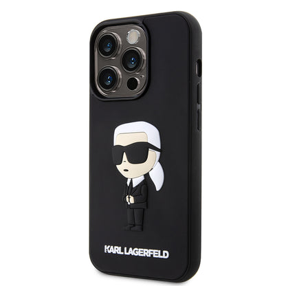 Θήκη για Apple iPhone 14 Pro, Karl Lagerfeld, 3D Rubber Ikonik Karl, Μαύρη