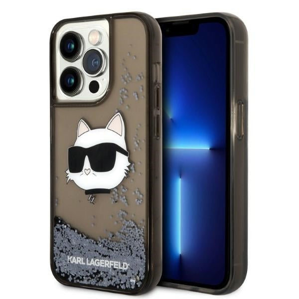 Θήκη για Apple iPhone 14 Pro, Karl Lagerfeld, Glitter Choupette's Head, Μαύρη