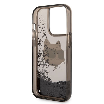 Θήκη για Apple iPhone 14 Pro, Karl Lagerfeld, Glitter Choupette's Head, Μαύρη