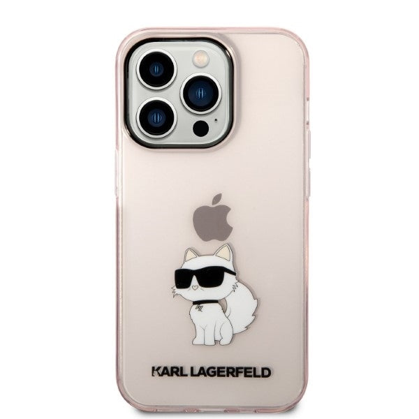 Θήκη για Apple iPhone 14 Pro, Karl Lagerfeld, Ikonik Choupette, Ροζ