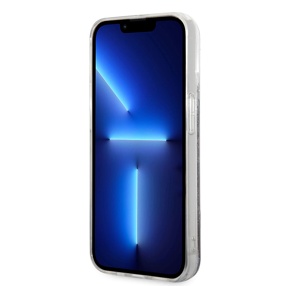 Θήκη για Apple iPhone 14 Pro, Karl Lagerfeld, Liquid Glitter Monogram, Μαύρη