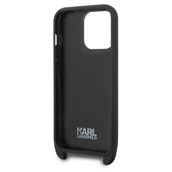 Θήκη για Apple iPhone 14 Pro, Karl Lagerfeld, Monogram Ikonik Karl, Μαύρη