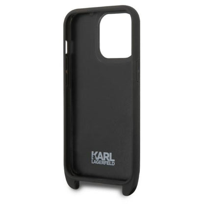 Θήκη για Apple iPhone 14 Pro, Karl Lagerfeld, Monogram Ikonik Karl, Μαύρη